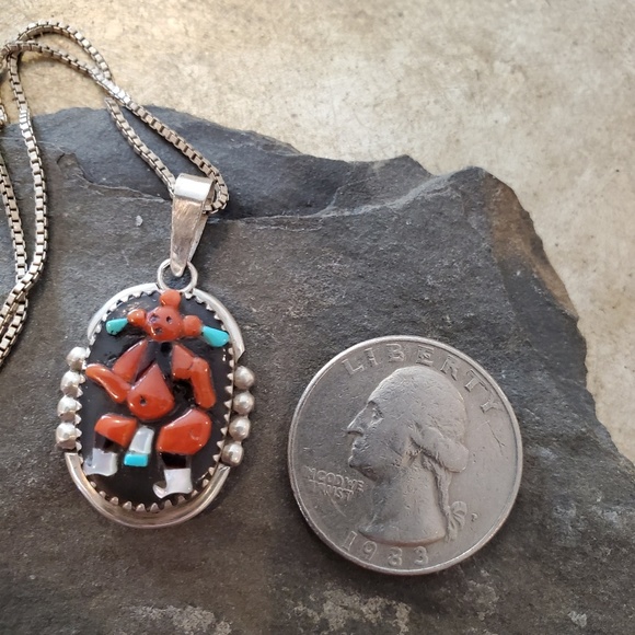 ❣SOLD❣ Zuni J. Calavaza Mudhead Pendant - Picture 7 of 7